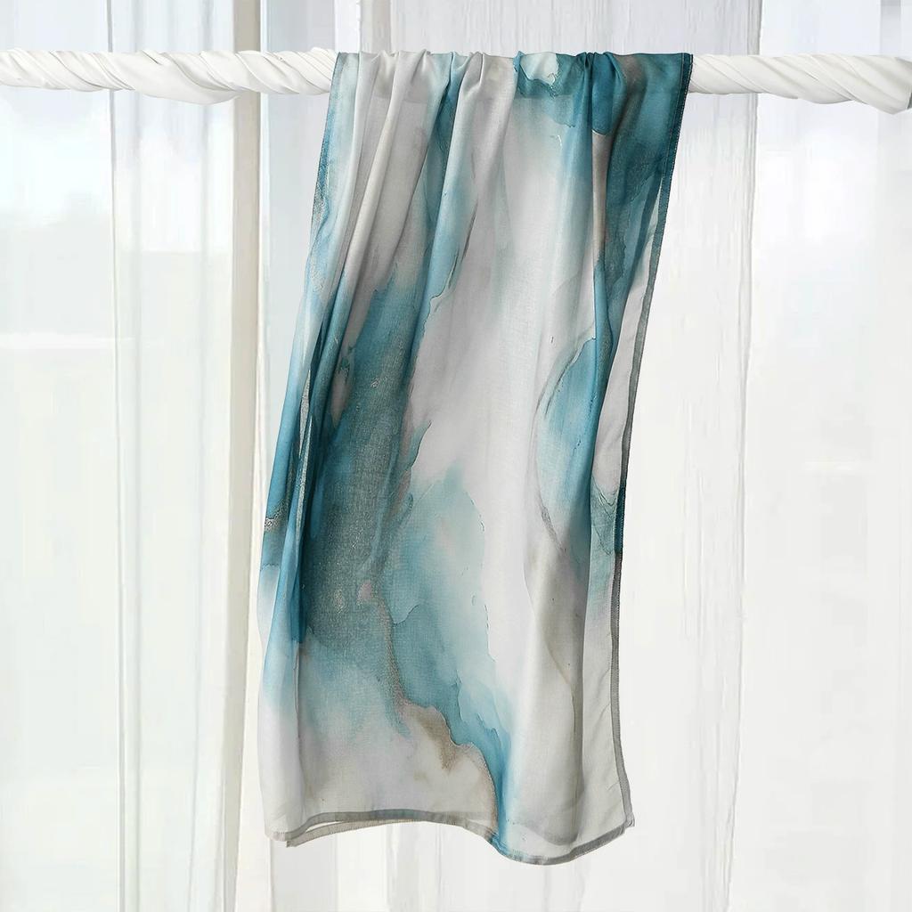 New Printing Rayon Hijab Scarf For Woman Muslim Hijabs Malaysia Long Wraps Shawl Islam Turban Headscarf Ramadan