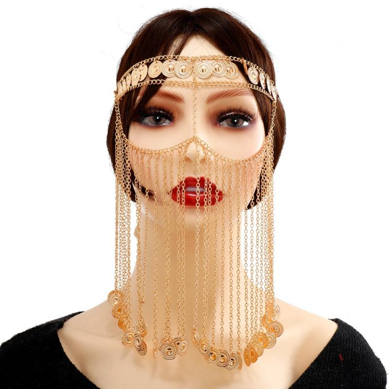 New arrival: hot-selling alloy headwear - party & prom masks, bohemian tassel creative head chains золотой