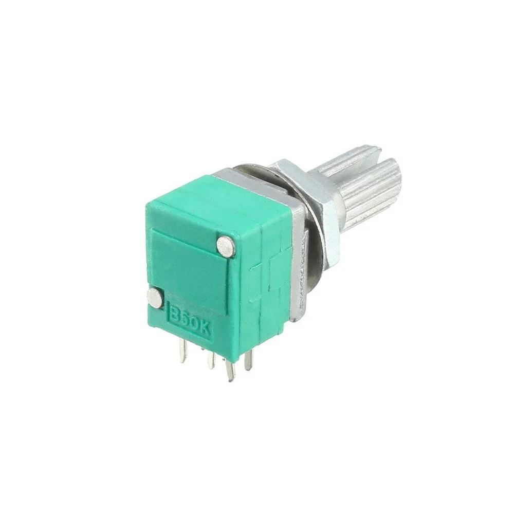 5PCS RK097N B1K B5K B10K B20K B50K B100K B500K 3Pin Shaft 15mm Amplifier Sealing Potentiometer Industrial Switches
