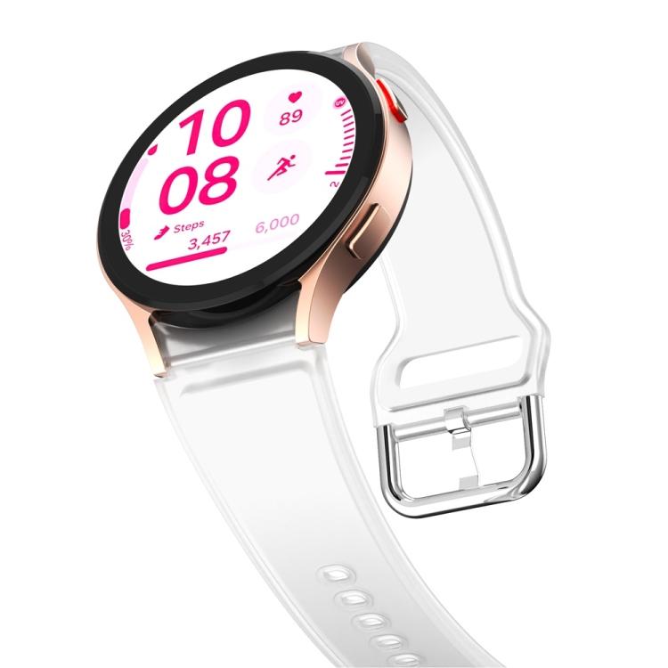 Fashion for Samsung Galaxy Watch FE 40mm Glacier Clear Two Color Silicone Watch Band