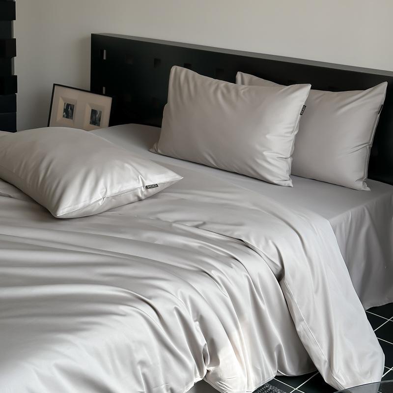 Class A Light Luxury 60 Pcs Maternal And Infant Grade Pure Cotton 4Pcs Set Long-Staple Cotton Solid Color Dormitory Bed 3Pcs Cotton Quilt Cover