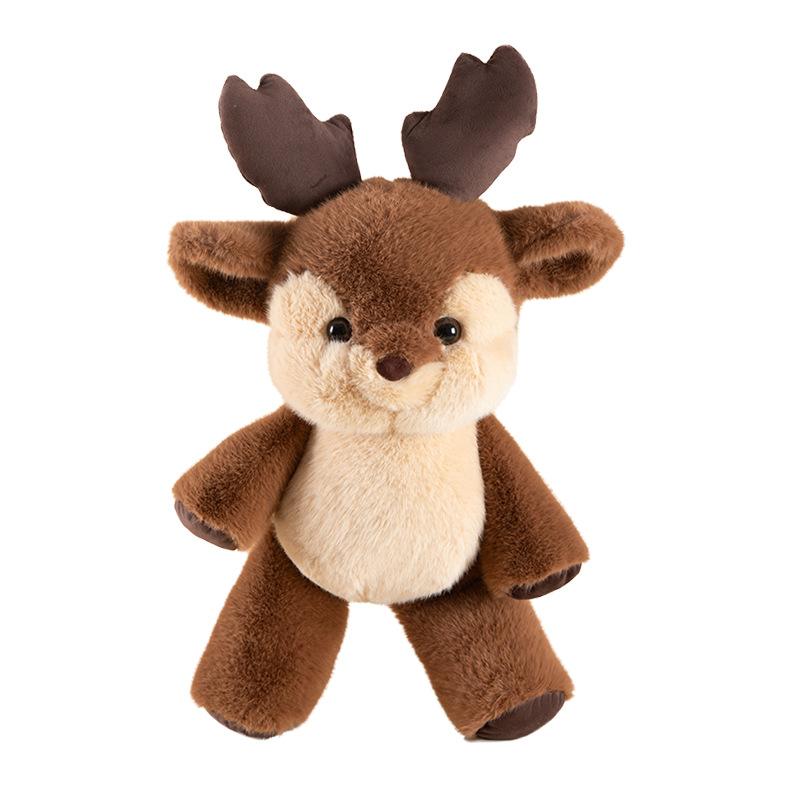 Kawaii Stress Relief Comforter Gift Pig Dog Bull Plush Soft Stuffed Cute Animal Running Deer Plush Toy 45cm