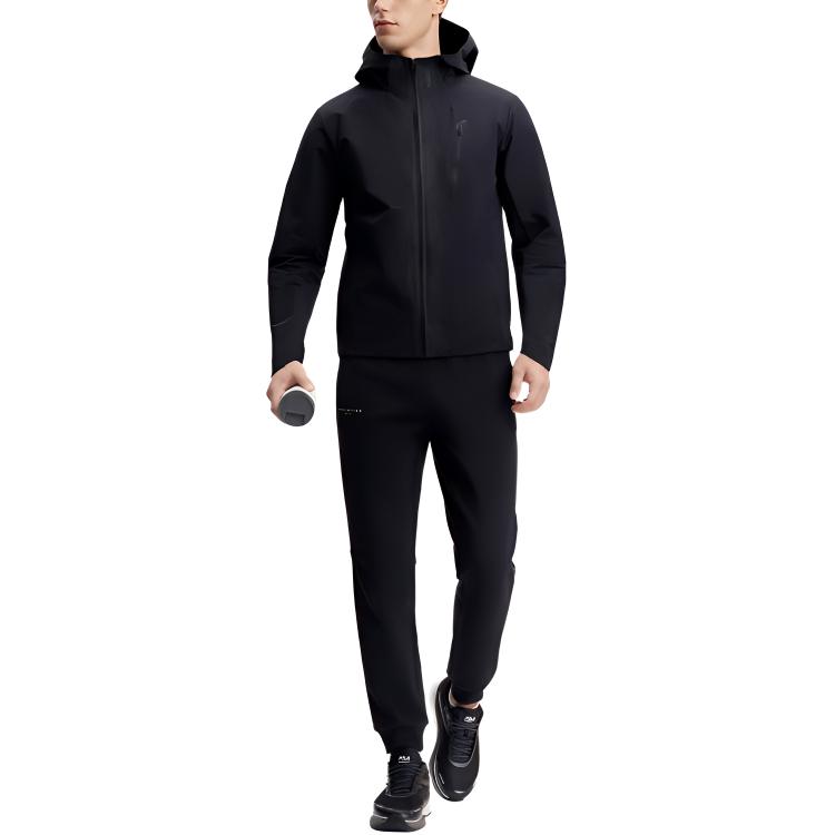 FILA Comfortable Lightweight Hooded Jacket Men Jackets Black A11M411708F-BK