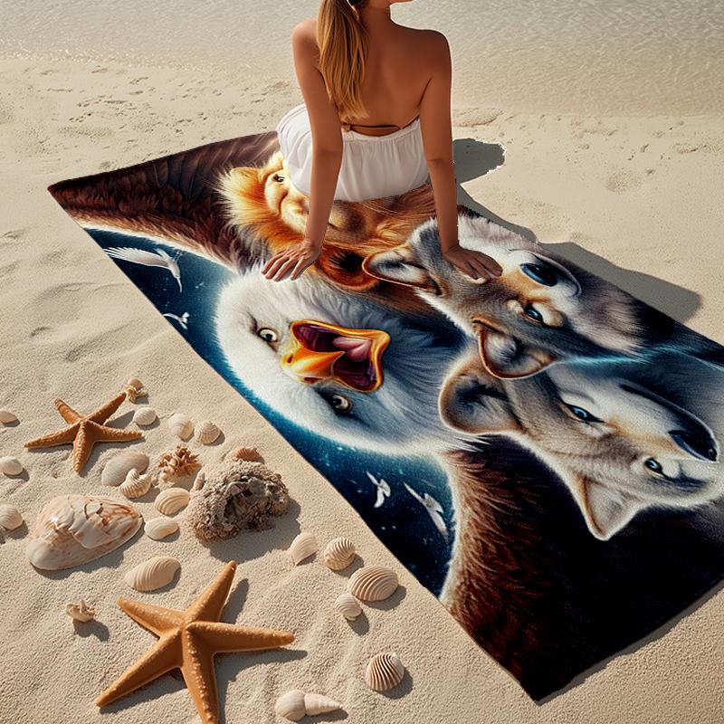 Winged Beasts Of Legend Beach Towel, Super Soft Microfiber, Gift for Her/Him, Birthday, for Pool, Beach, Travel, Home Decor Fan gifts