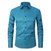 Men's Spring And Business Casual Lapel Long Sleeve Shirt