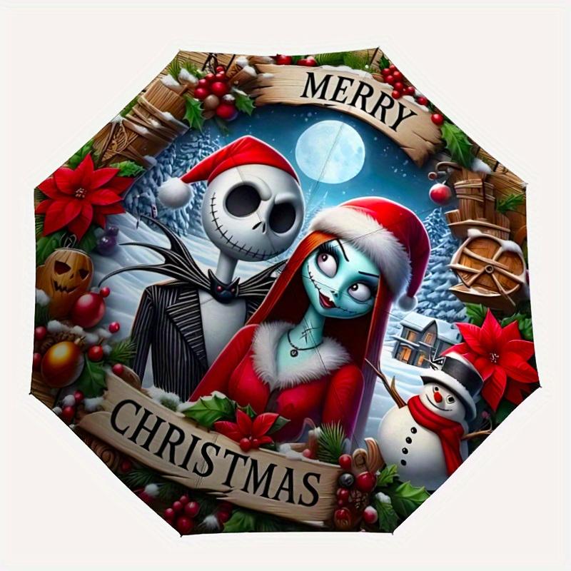 

1pc Nightmare Before ChristmasAutomatic Open/close, All-Season Portable Folding Umbrella, Perfect Gift for FriendsSturdy Ribs yy250811016
