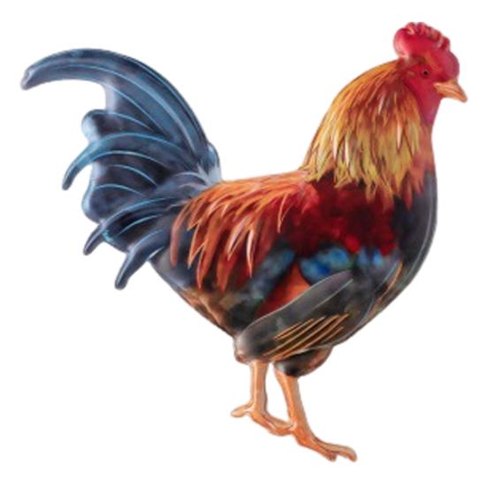 Metal Rooster Decoration Wall or Door Decor Rooster Sign Realistic Rooster Decoration for Farmhouse Living Room Porch Yard Decor