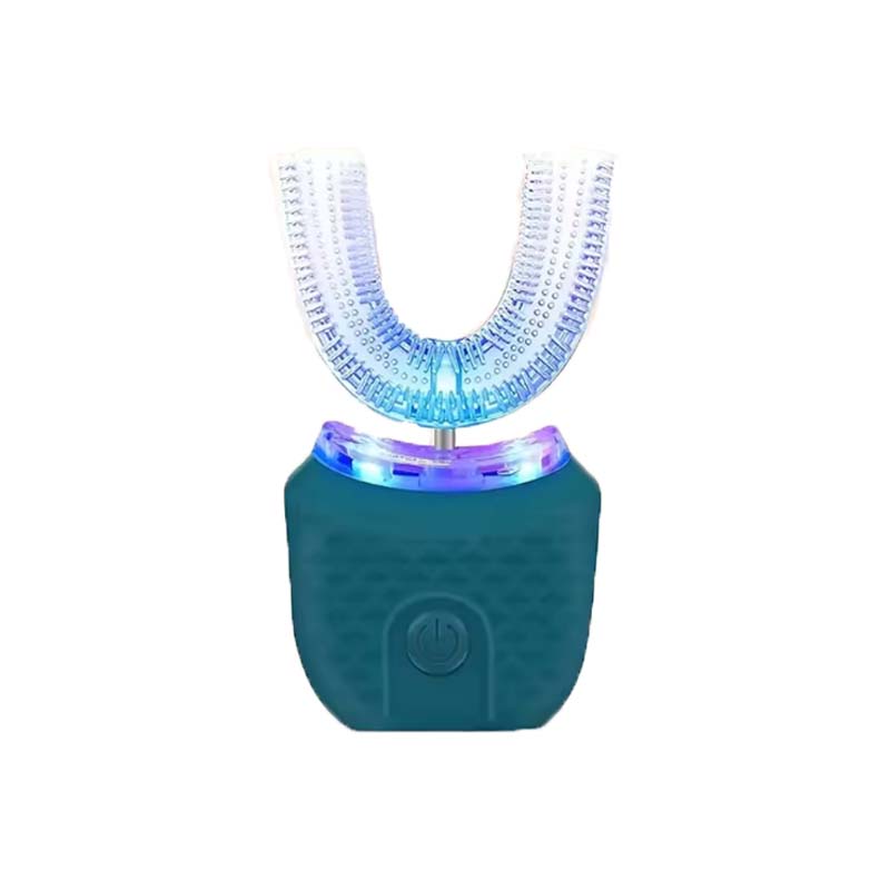 Travel Home Dual Use Whole Mouth Whitening IPX7 360 Degree Cleaning U Shape Ultrasonic Electric Toothbrush With 4 Cleaning Modes