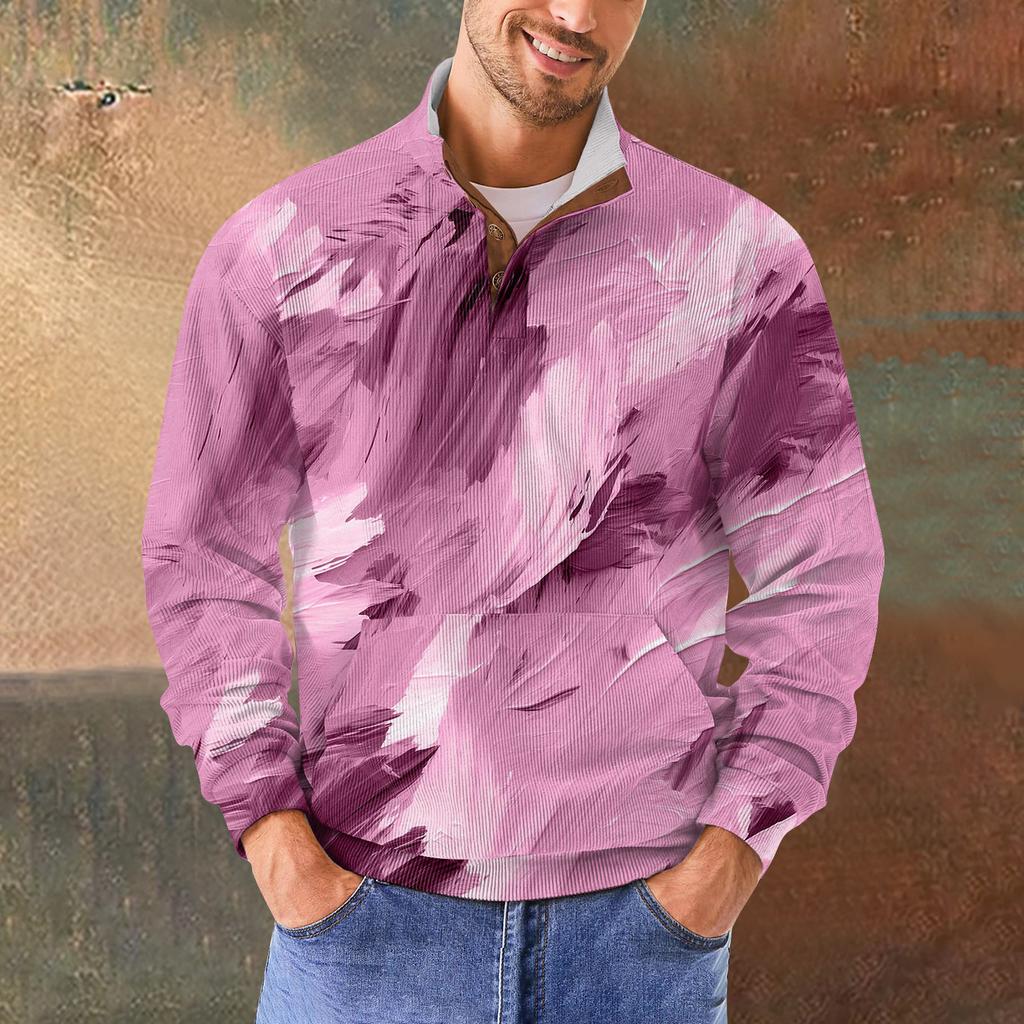 Lässiges Retro-Sweatshirt mit Farbverlauf für Herren