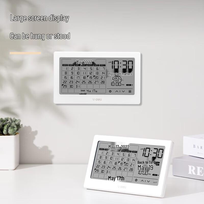 Deli LE109 Desk Calendar Electronic Clock