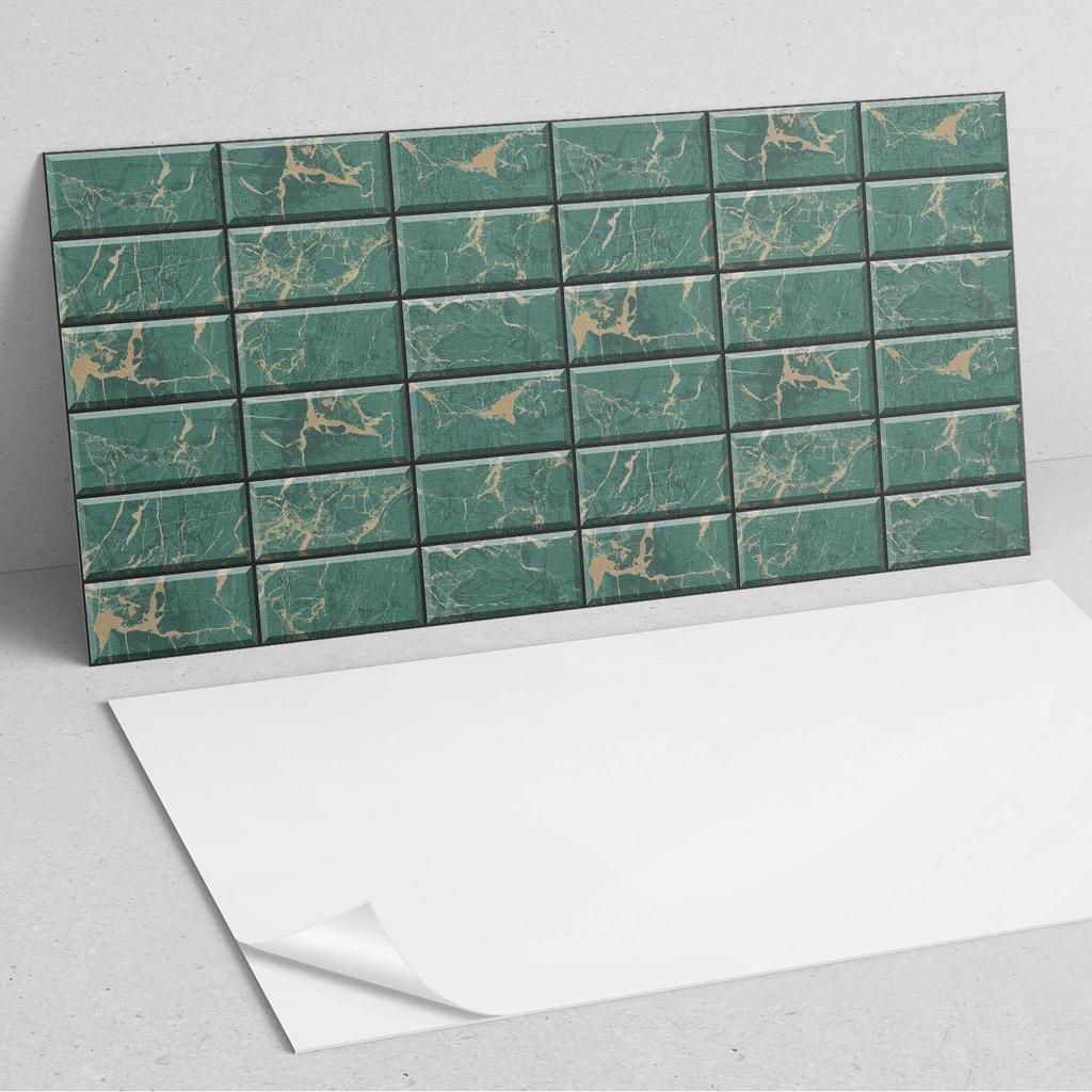 Winylowy Panel Samoprzylepny Do Pokoju Młodzieżowego 100X50 Cm Wzór Marmurowych Kafelków