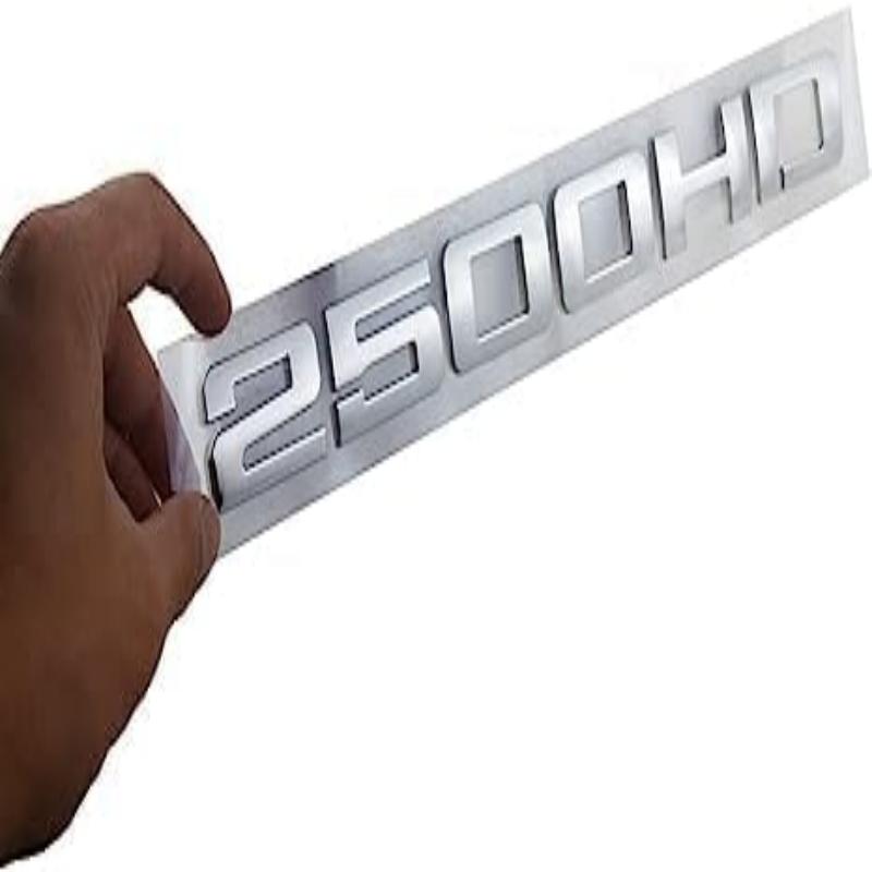 BEM4 2pcs car styling Letter Badges 2500HD 2500 HD Emblem 3D Decal Suitable for Both Side Doors or Tail Doors