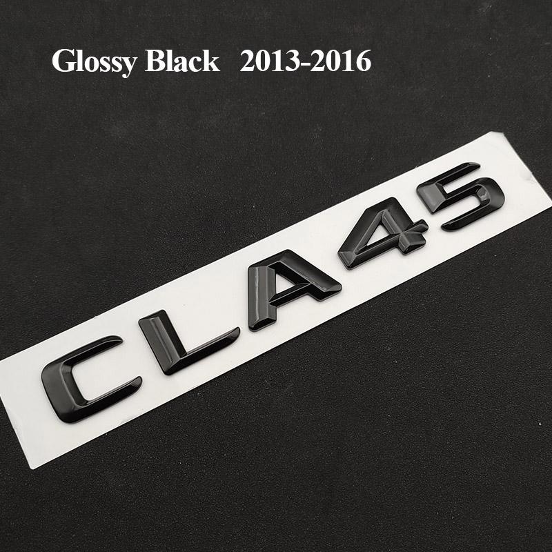 3D ABS Adhesive Black Chrome  CLA45 Emblem Letters CLA45 W117 Car Trunk Badge Decal For Mercedes CLA45 AMG C117 Accessories