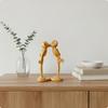 Resin Monkey Figurine Glossy Tabletop Monkey Ornament Creature Statue Translucent Home Decoration Collectible for Cabinet