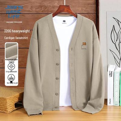 JEANSWEST LIFE Men's V-Neck Knit Cardigan Jacket