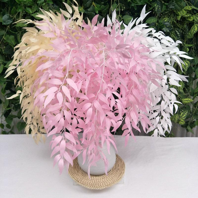 

Artificial Willow Leaf Wall Hanging For Home Decor And Photography Props рожевий