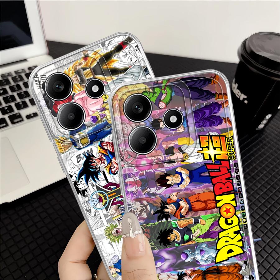 Fodral för Xiaomi Redmi Note 14 Pro Plus 13C 9 10 12S Note 13 10S 14C 11 A4 11S 12 Mjukt telefonfodral Tecknad Drakenboll Anime