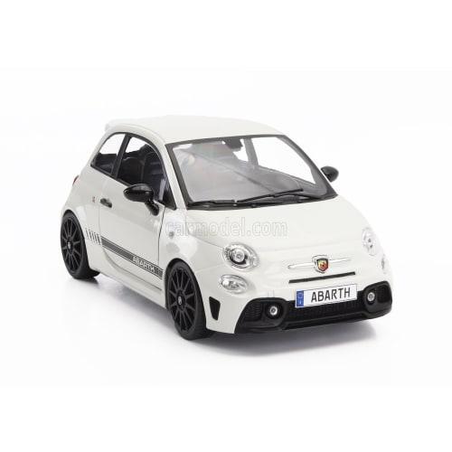 1/18 Scale Fiat 500 Abarth Diecast Model Car - Solido 1/18 Scale Fiat Nuova 500 Abarth 595 2022 White Black (1811301)