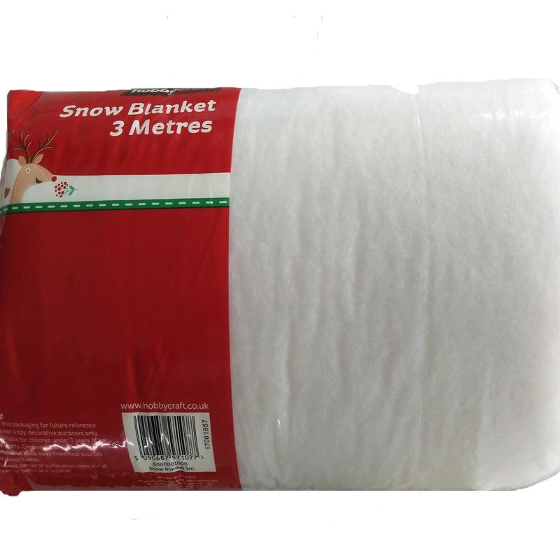 1.5m X 100m Roll Artificial Snowflake Carpet for Christmas Snow Scene Simulation