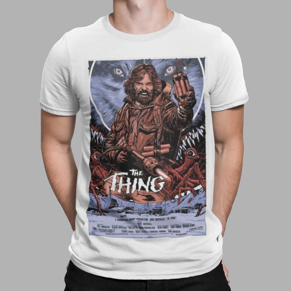 THE THING T-SHIRT ALIEN HORROR TV MOVIE POSTER UNISEX COOL 80S TEE RETRO Unisex T-Shirt