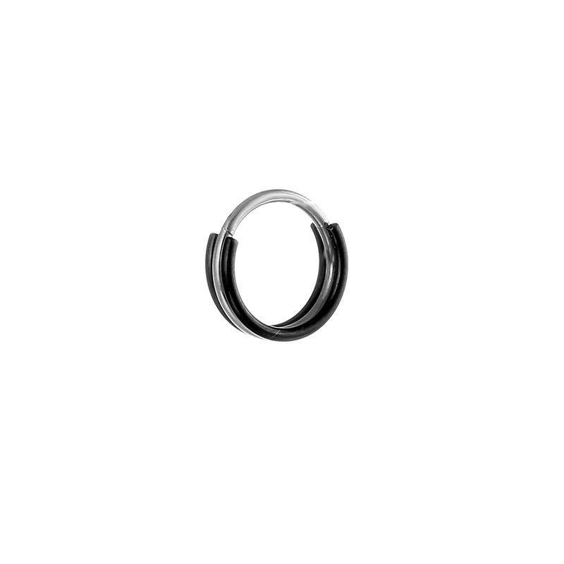 

1Pc Titanium Steel Triple Layer Nose Ring Perforated Cartilage Ring Nostril Jewelry