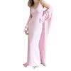 Hot-selling knitted hollow vest long skirt + long-sleeved cardigan set women's soft knitted blouse Europe and America