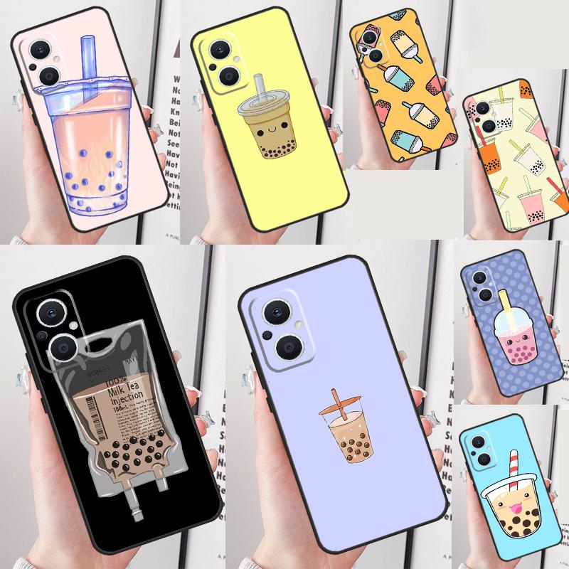 Boba Milk Tea Phone Case For OPPO Reno 12 F 13 13F 11 8T 7 8 10 Pro OPPO Find X8 X6 Pro X3 X5 Lite Cover