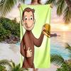 Curious George Fashion Beach Towel: Ideal for Summer Adventures Soft, Absorbent and Quick Drying Suitable for Swimming and Bathing