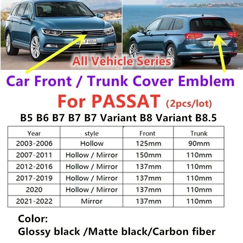 BGB1 GOLF 4 5 6 7 Hot 2026 For VW VOLKSWAGEN Emblems 2pcs Car Front Grill/Rear Emblem Lid Covers Logo Sticker For Passat 2003-2033 B5 YL2