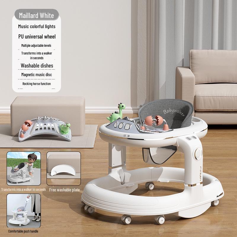 Multifunctional Baby Walker: Anti-Rollover Stroller for Boys & Girls (7-18 Months)