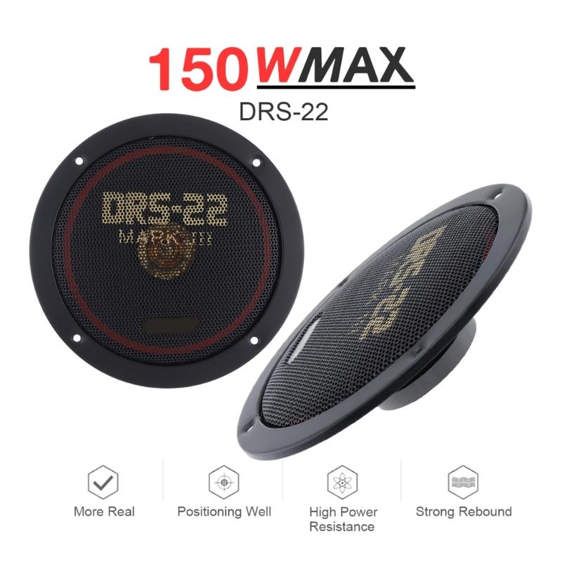 1Pair 6.5" 2-Way Coaxial Full Ranges Frequency Speakers Automobile Audios Music Stereo Speaker Auto Door Subwoofer