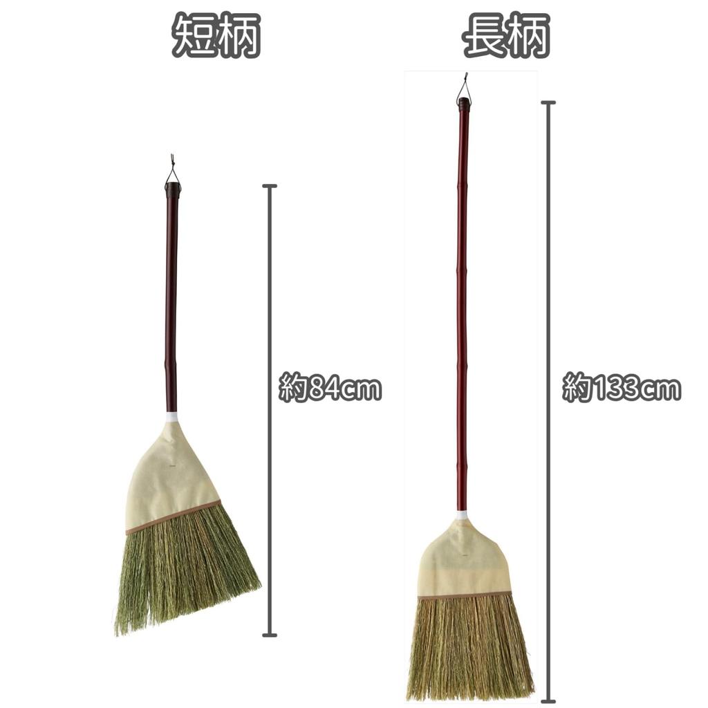 Yamazaki Sangyo Tatami Long Large Natural Easy to Daily Width 30 x Depth 3 x Height 205424 Broom, Indoor, Room, Floor, Handle, Size, Material, Grass,