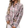 European and American Cross-Border Amazon Plaid Shirt for Women, Long-Sleeved, 2026 Spring and Autumn New Style, Retro Versatile Stylish Casual Shirt