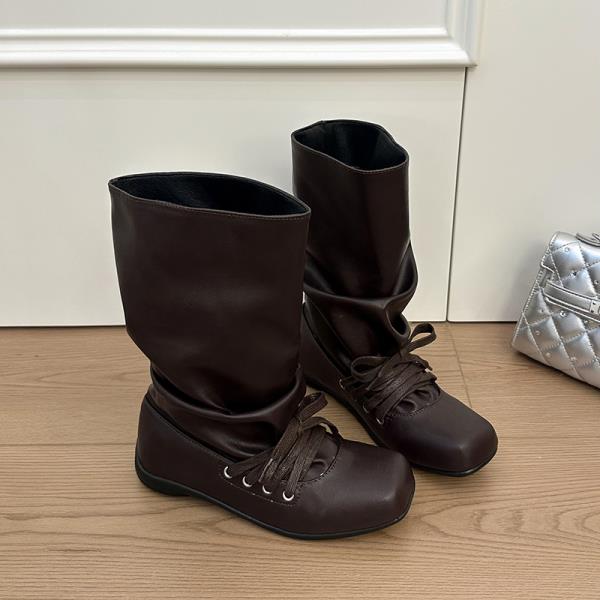 Fashion Shoes Boots Women New 2025 Sexy Thigh High Heels High Sexy Ladies Lolita Over-the-Knee Pleated Lolita Boots Boots-Women Sexy Th 35 4560₽