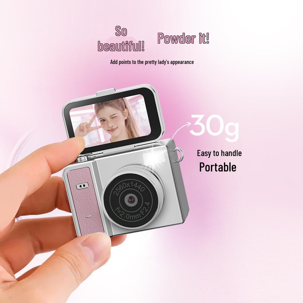 Compact Flip-Screen Mini Camera Pendant - Perfect for Backpacking, Parties, and Student Adventures
