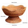 Medium Size Rattan Woven Basket Fruit Plate Small Round Basket For Potato ganizer Wallet Entryway Kitchen Dining Bar Snack