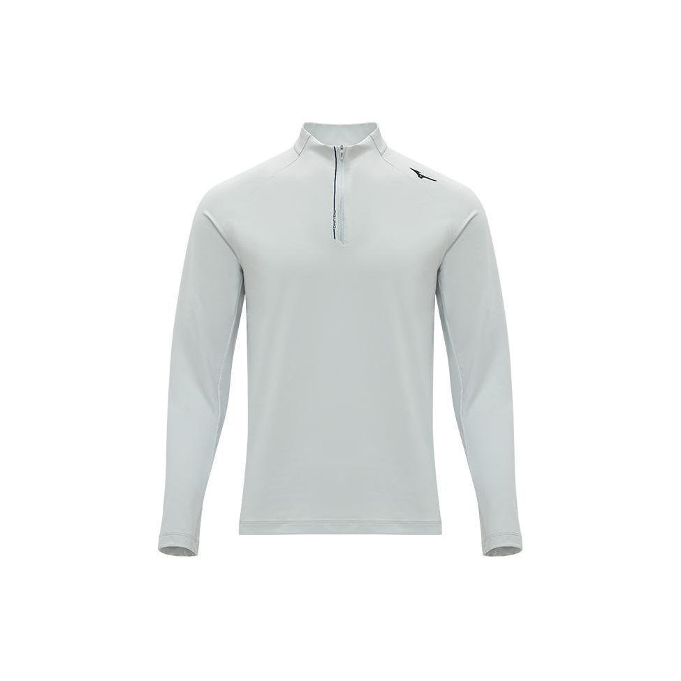 

Mizuno Lightweight Business Solid Color Logo Slim Fit Quick-Dry Sports Long Sleeve T-Shirt Men Tops Optical-Gray K2CA41A1-04 XL