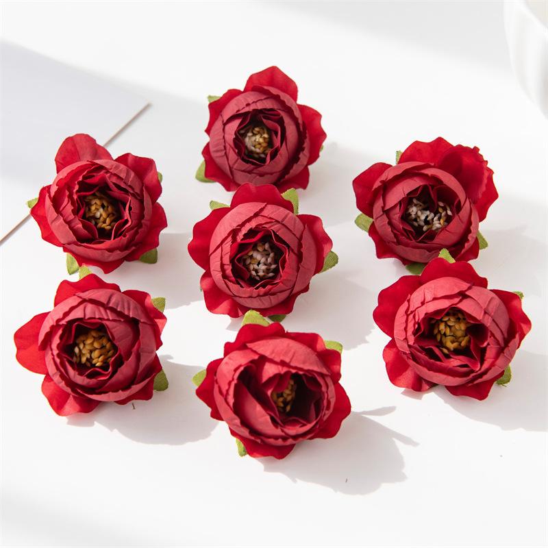 Fiori di Rosa Artificiali Fatti a Mano Materiale per Ghirlande Fai da Te Stile Ins Floreale Vintage Tea Decorazione Matrimonio Fiori Finti Oggetti di Scena per Foto Fiori Finti