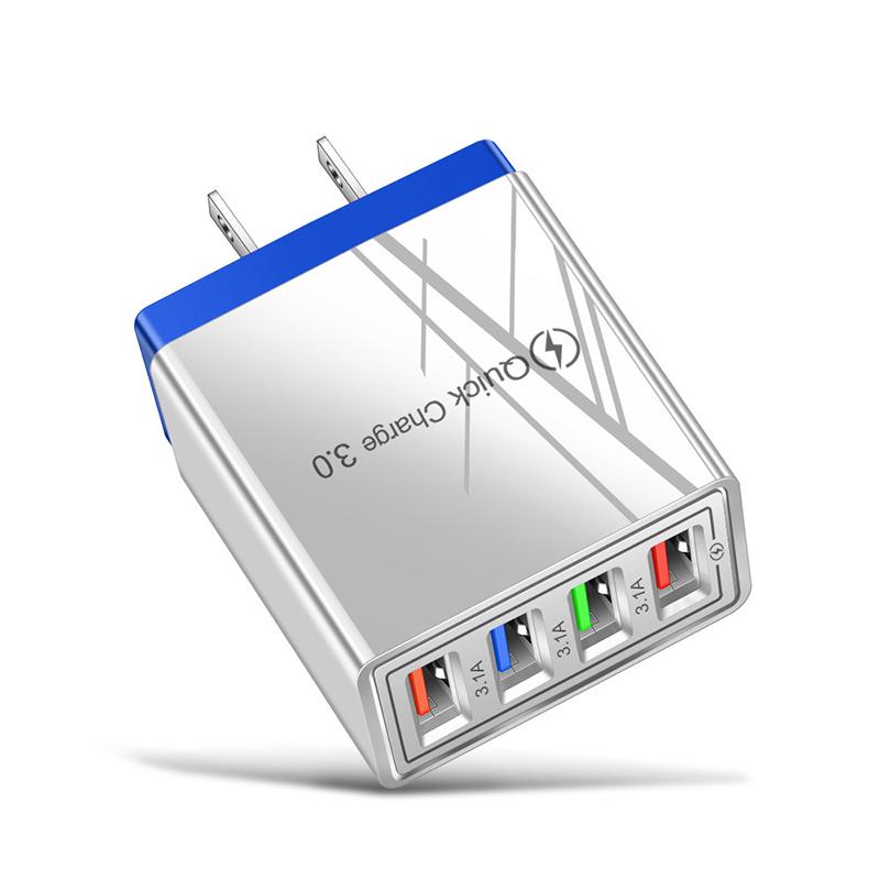 Eu Us Plug Usb Charger Multi Port 4 Usb Quick Charging For Phone Adapter Tablet Portable Wall Charger Fast Charger For Poco