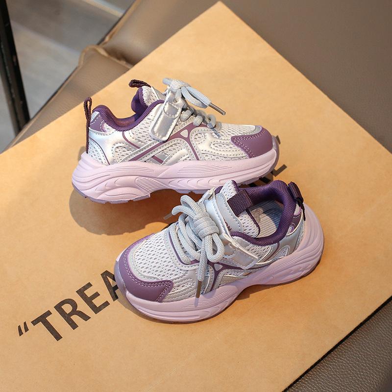 Male and female students sports shoes 25 autumn new children's dad shoes Korean version medium and older children's lightweight casual breathable ru