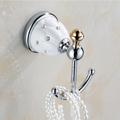 Cârlige pentru halate Cârlige cromate de baie pentru prosoape pe bare Cârlig pentru haine Finisaj argintiu Umerașe pentru haine Accesorii de baie Decorațiuni pentru casă 5201