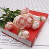 1PCS Artificial 4 Heads Lotus Flower Bouquets Simulated Flower Ornaments Indoor Decorations