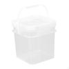 10L Square Bucket All Purpose Pail Food Storage Container with Handle and Lid for Kitchen