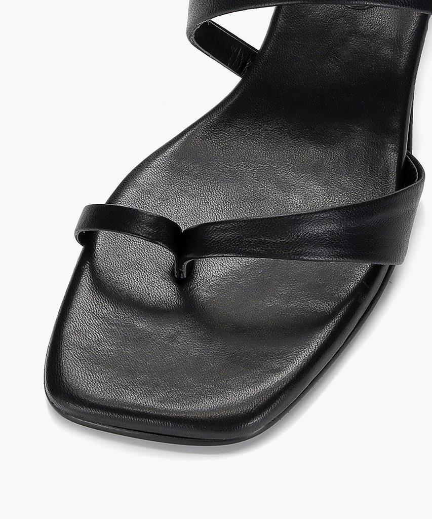 Recur Ecur Asymmetrical Detail Sandal Heels Black 1283