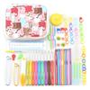 1Set Crochet Hooks Set With Case 14 Styles Knitting Needles Set DIY Needle Arts Craft Scissors  Markers Sewing Tools YJN