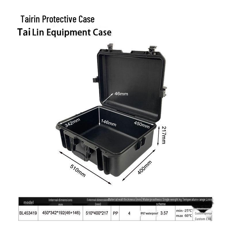 PP Plastic Waterproof Drop-resistant Tool Box for Electrician Equipment - Customizable and Multi-specification Storage Case