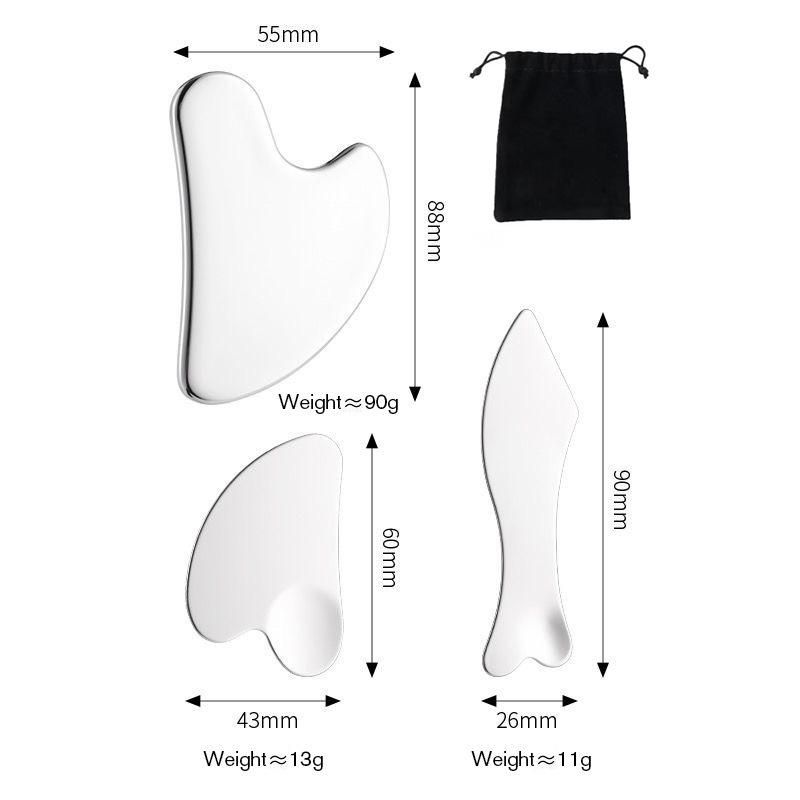 Stainless Steel Gua Sha Heart-Shaped Face & Body Massager