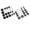 23 Pieces Cymbal Replacement Accessories Non Slip 2.5cm 4cm 5cm Felt Pads Drum Cymbal Sleeves Nuts W