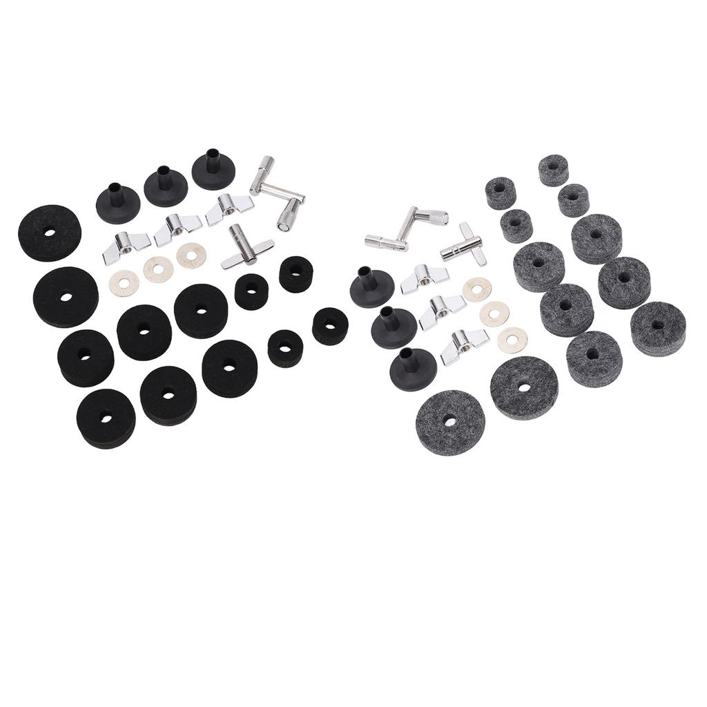 23 Pieces Cymbal Replacement Accessories Non Slip 2.5cm 4cm 5cm Felt Pads Drum Cymbal Sleeves Nuts W