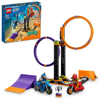 LEGO City Stunt Challenge (Spinning Wheel) 60360, a Great Gift for Boys and Girls Ages 6 and Up.